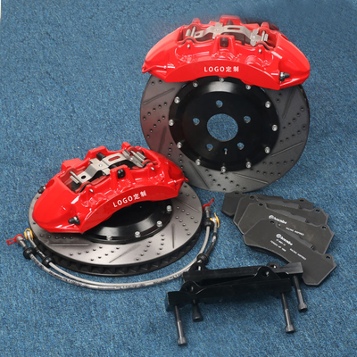 V6 6 Pot Kaliper Rem BBK Brake System Upgrade Pads Disc Untuk Pelek 18 Inch