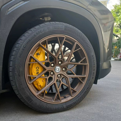 Kuning 10 Piston Kaliper Rem Kinerja Tinggi Cakram Keramik Karbon