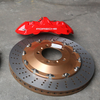 Kaliper Rem Mobil Porsche Upgrade Ke Kaliper Merah GT6 6 POT Meningkatkan Daya Berhenti