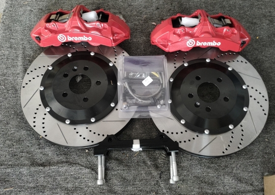Kit Kaliper Rem Mobil Merah Dengan Cakram 380MM Cocok Untuk Audi A4B9 R19 Brembo GT6