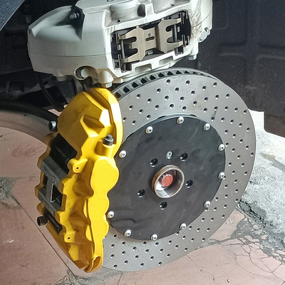 Tingkatkan Kaliper Rem Mobil 8520 Besar 6 Piston Kaliper Warna Kuning Cocok Untuk Zeekr 001