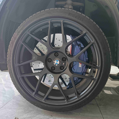 Kaliper Rem Aluminium BMW X5 Ukuran Besar 10 Kaliper Piston 420mm Cakram Keramik Karbon