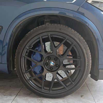 Kaliper Rem Aluminium BMW X5 Ukuran Besar 10 Kaliper Piston 420mm Cakram Keramik Karbon