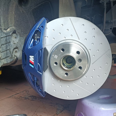 Kaliper Rem Mobil 4 Piston Biru 348mm Cakram Cocok Untuk BMW Seri 3