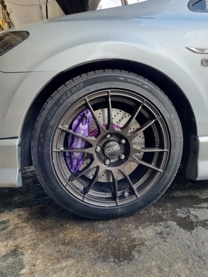 Kaliper Rem Mobil Toyota Previa 4 Piston Dicat Warna Ungu