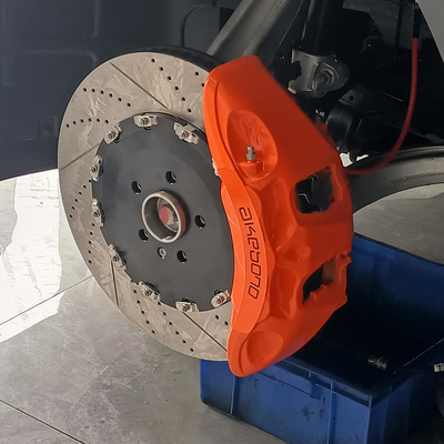 Zeekr 001 Upgrade Kit Kaliper Rem Mobil Akebono 9N Warna Oranye