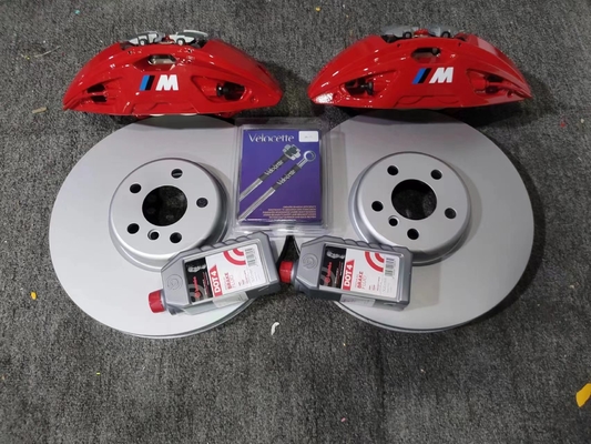 Cocok Untuk BMW X3 MP 4Pot Kaliper Rem Kit Warna Merah 374MM Cakram Bantalan Pengganti