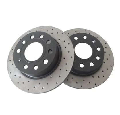 OE 95535140251 Titanium Alloy Car Brake Disc Ukuran 350*34MM Semi Metal Dustless