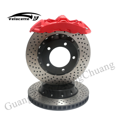 Refit High Performance 6-Pot Bake Caliper Big Brake Kit GT6 Untuk 18-21 Inch Wheels 350-405mm Dish BMW