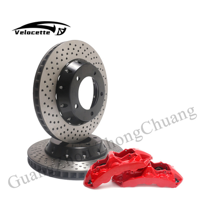 Refit High Performance 6-Pot Bake Caliper Big Brake Kit GT6 Untuk 18-21 Inch Wheels 350-405mm Dish BMW
