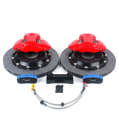 9N Merah 380-400mm Brake Disc Auto Parts and Spare Parts 19-20 inci 6-Piston Brake Caliper Roda belakang